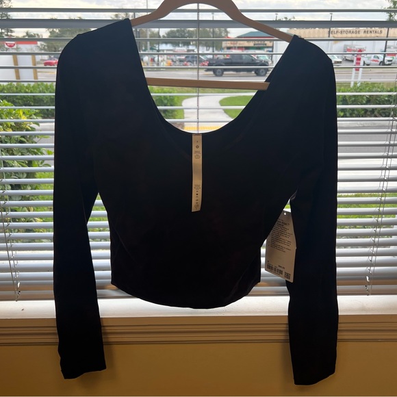 Long sleeve Lululemon Align, burgundy and black marble - Picture 4 of 4